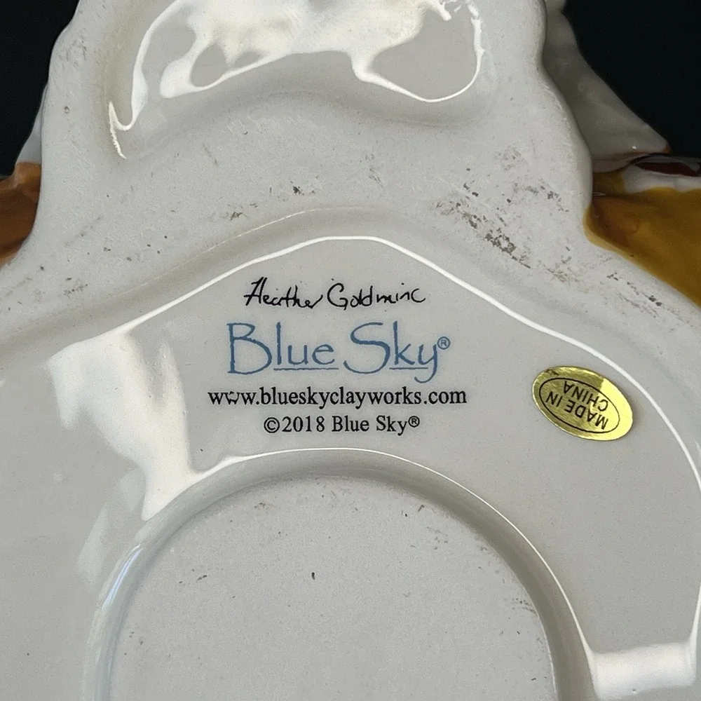 Blue Sky Clayworks Pumpkin Pie Cottage Cat Kitty House Tealight Candle 2018